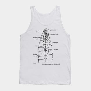 Earthworm (Lumbricus terrestris) anatomy Tank Top